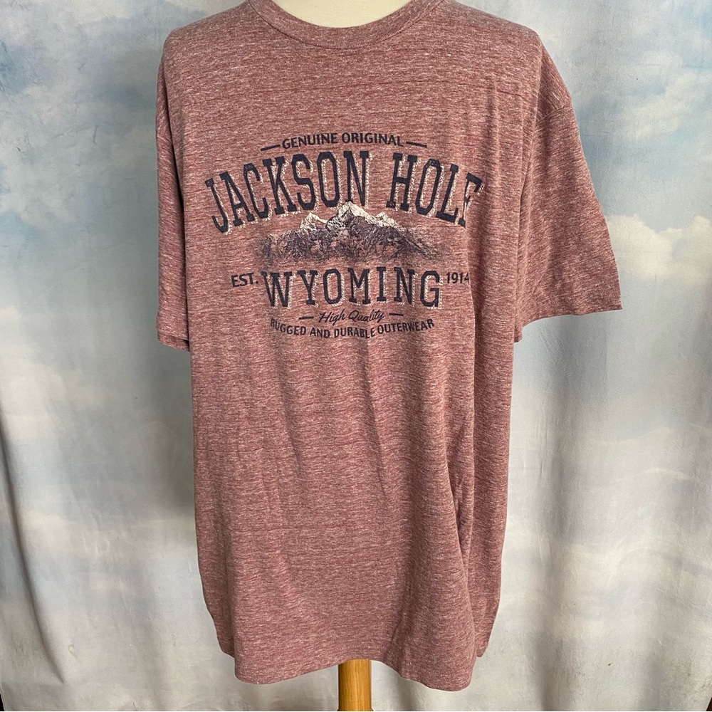 Wyoming Men's Heather Red Graphic T‑Shirt Large